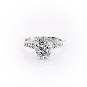 The Dianne Set With A 1.5 Carat Oval Lab Diamond