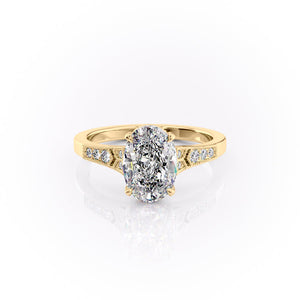 The Dianne Set With A 2.5 Carat Oval Lab Diamond