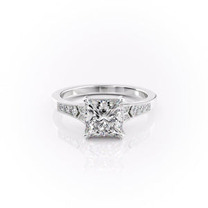 The Dianne Set With A 2.5 Carat Princess Lab Diamond