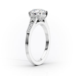 The Dianne Set With A 2 Carat Princess Lab Diamond
