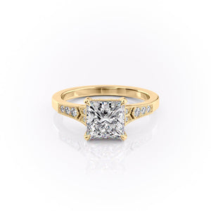 The Dianne Set With A 2 Carat Princess Lab Diamond