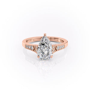 The Dianne Set With A 2.5 Carat Pear Lab Diamond