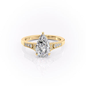 The Dianne Set With A 3 Carat Pear Lab Diamond