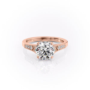 The Dianne Set With A 2.5 Carat Round Lab Diamond