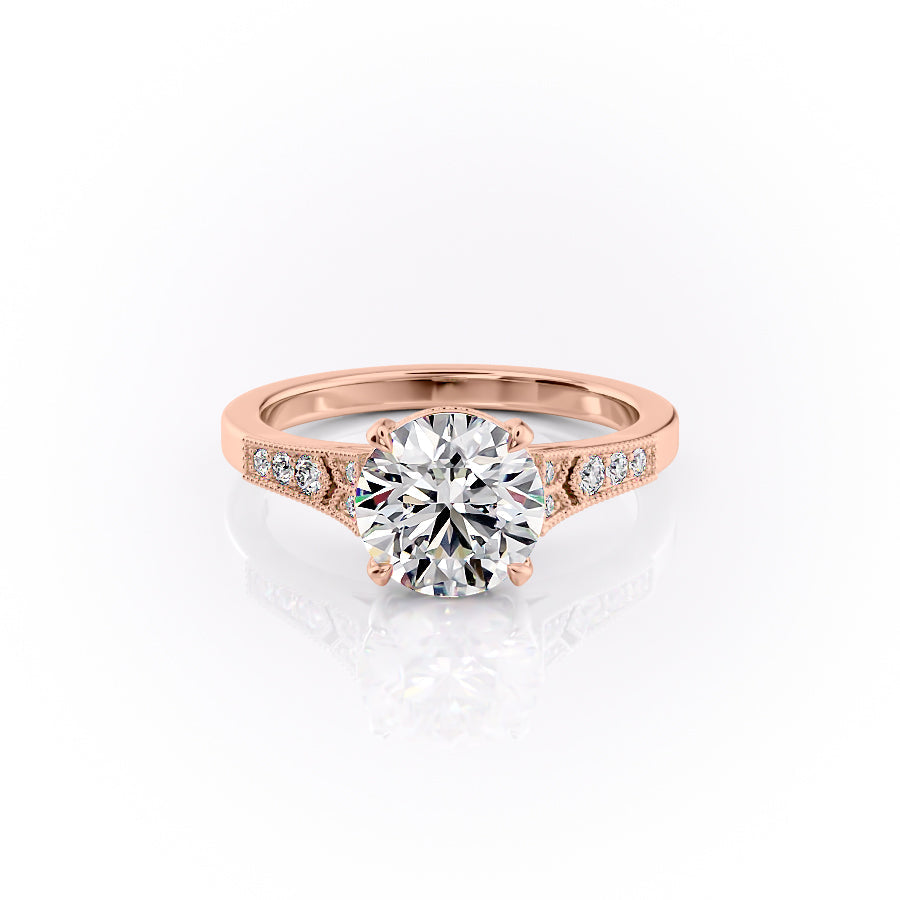 The Dianne Set With A 1 Carat Round Lab Diamond