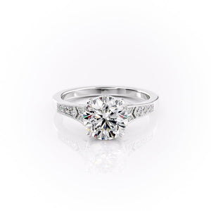 The Dianne Set With A 2 Carat Round Lab Diamond