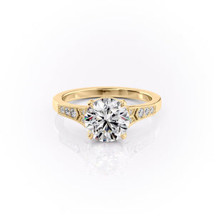The Dianne Set With A 1.5 Carat Round Lab Diamond