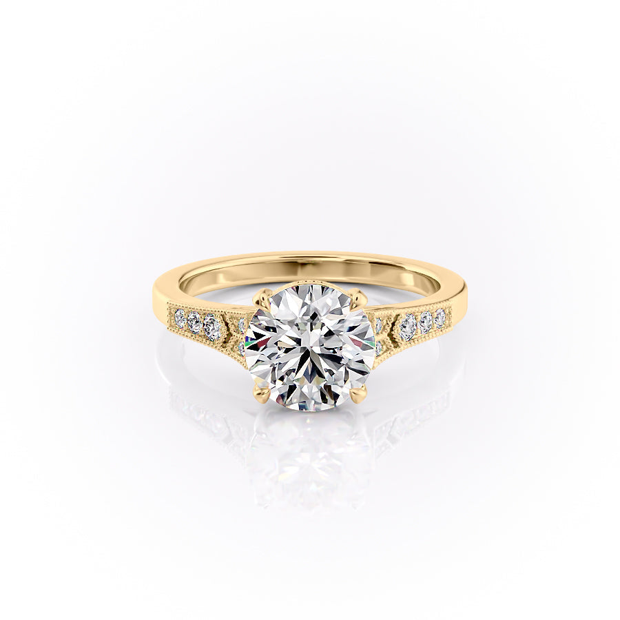 The Dianne Set With A 1.5 Carat Round Lab Diamond