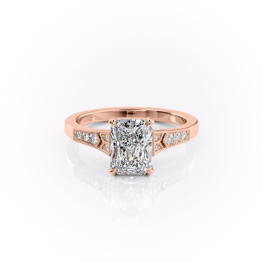 The Dianne Set With A 2 Carat Radiant Lab Diamond