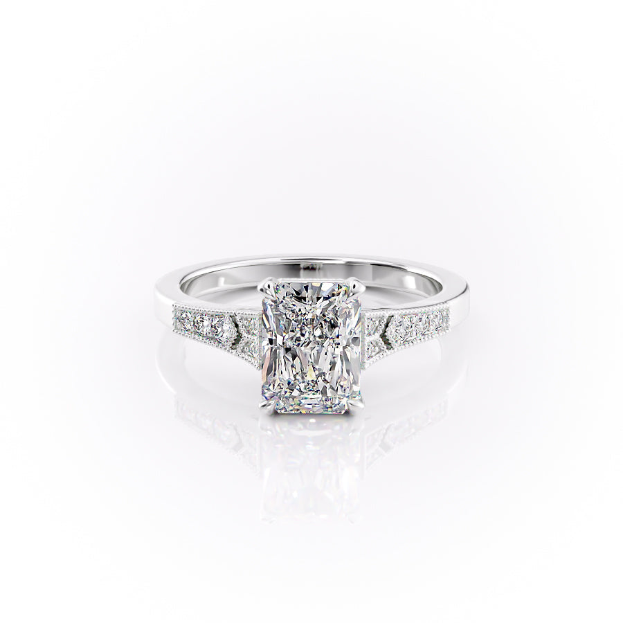 The Dianne Set With A 2 Carat Radiant Lab Diamond