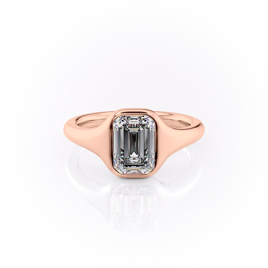 The Stella Set With A 1.5 Carat Emerald Lab Diamond
