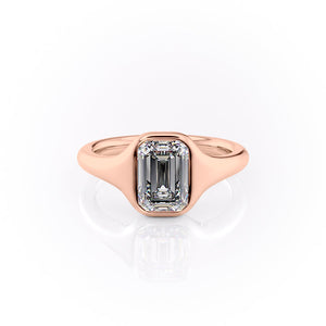 The Stella Set With A 2.5 Carat Emerald Lab Diamond