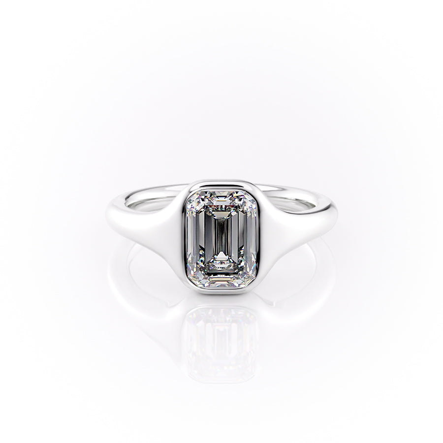 The Stella Set With A 2 Carat Emerald Lab Diamond