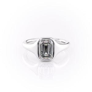 The Stella Set With A 2 Carat Emerald Lab Diamond