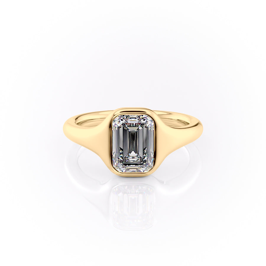 The Stella Set With A 1.5 Carat Emerald Moissanite