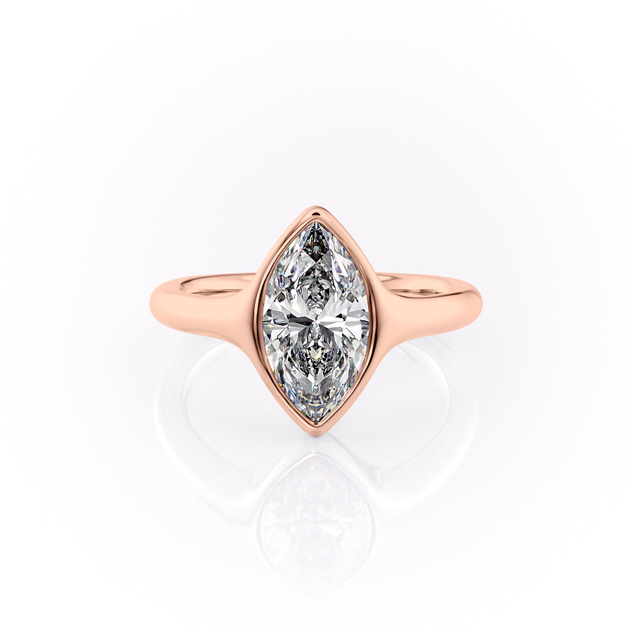 The Stella Set With A 1.5 Carat Marquise Lab Diamond