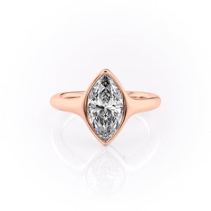 The Stella Set With A 1.5 Carat Marquise Lab Diamond