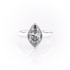 The Stella Set With A 1 Carat Marquise Lab Diamond