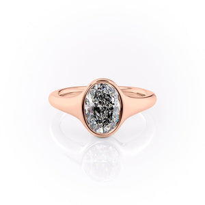 The Stella Set With A 1 Carat Oval Lab Diamond