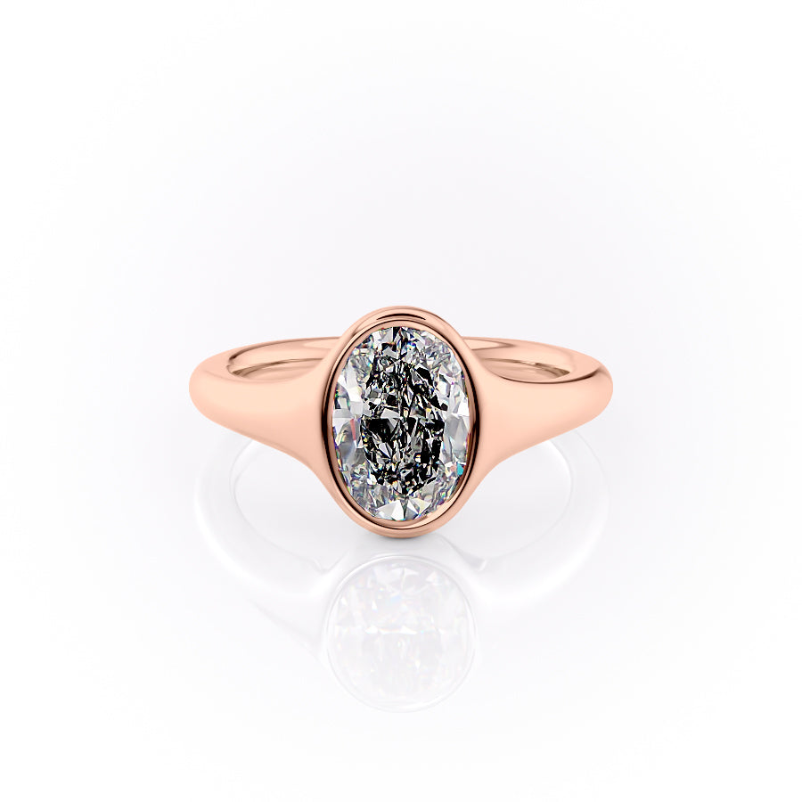 The Stella Set With A 2 Carat Oval Lab Diamond