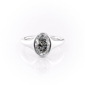 The Stella Set With A 2.5 Carat Oval Lab Diamond