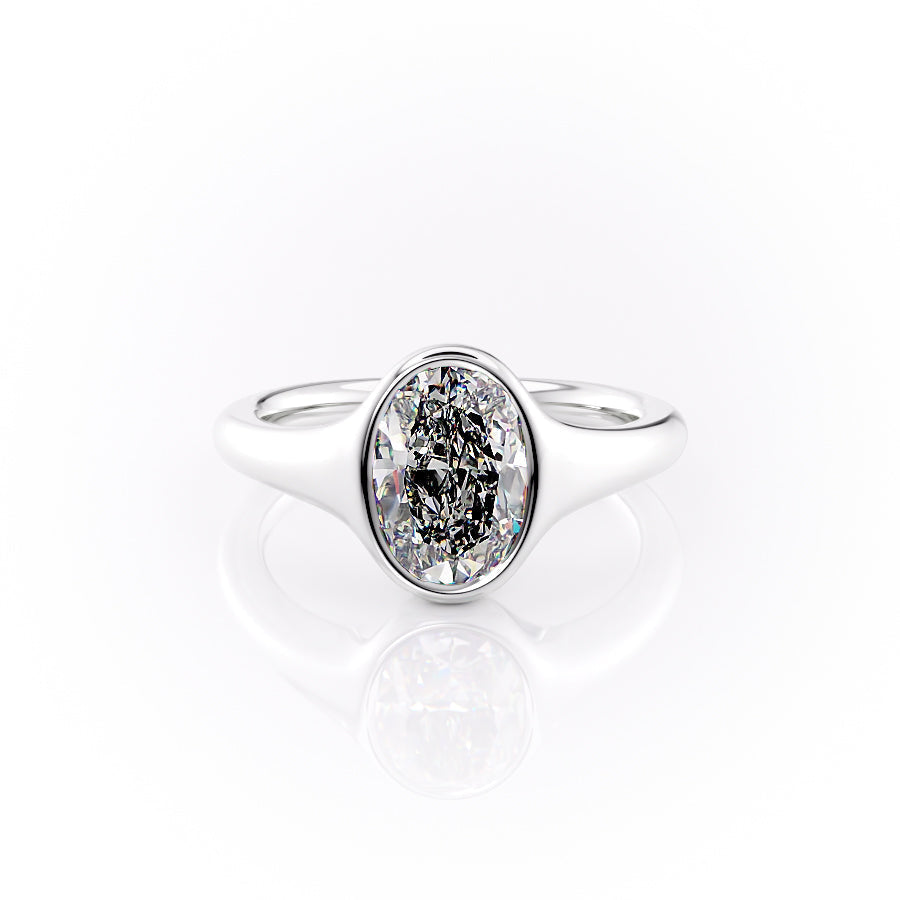 The Stella Set With A 3 Carat Oval Lab Diamond