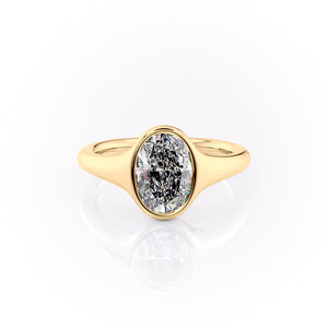The Stella Set With A 1 Carat Oval Lab Diamond