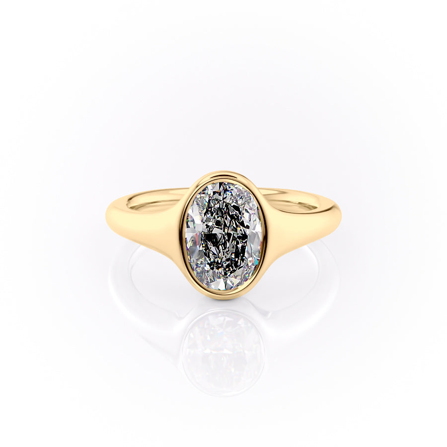 The Stella Set With A 3 Carat Oval Lab Diamond