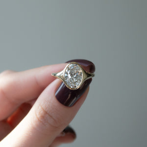 The Stella Set With A 2 Carat Oval Lab Diamond