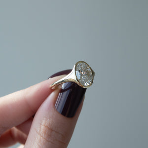 The Stella Set With A 2 Carat Oval Lab Diamond