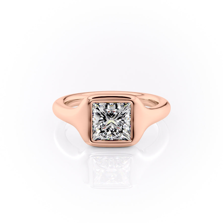 The Stella Set With A 1.5 Carat Princess Moissanite