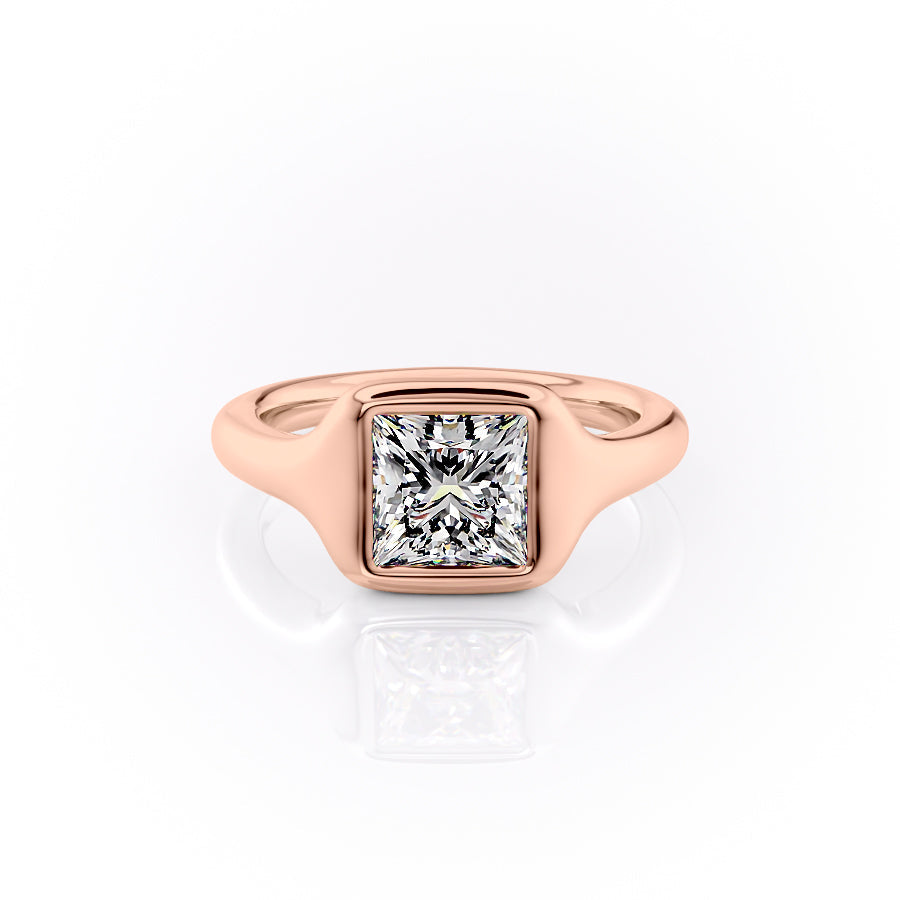 The Stella Set With A 1.5 Carat Princess Lab Diamond