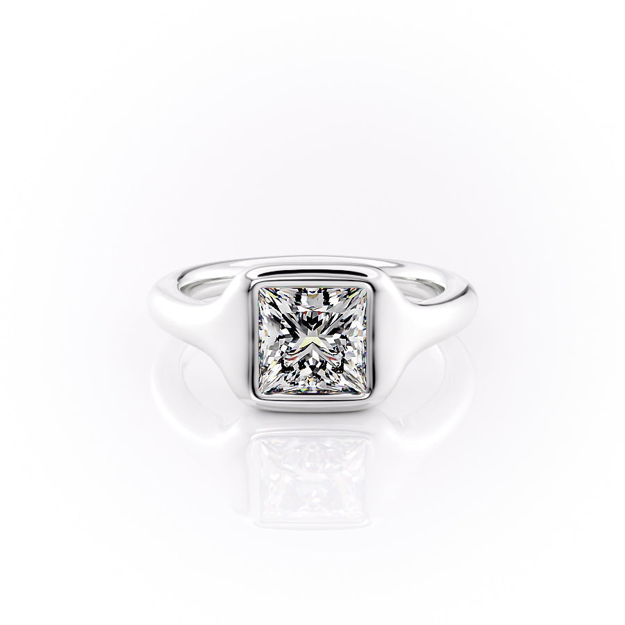 The Stella Set With A 1.5 Carat Princess Lab Diamond