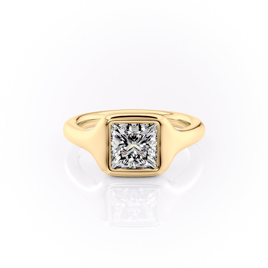 The Stella Set With A 3 Carat Princess Lab Diamond