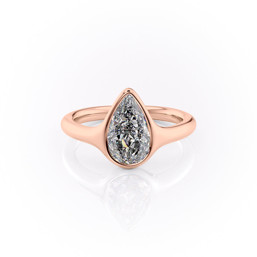 The Stella Set With A 2 Carat Pear Lab Diamond