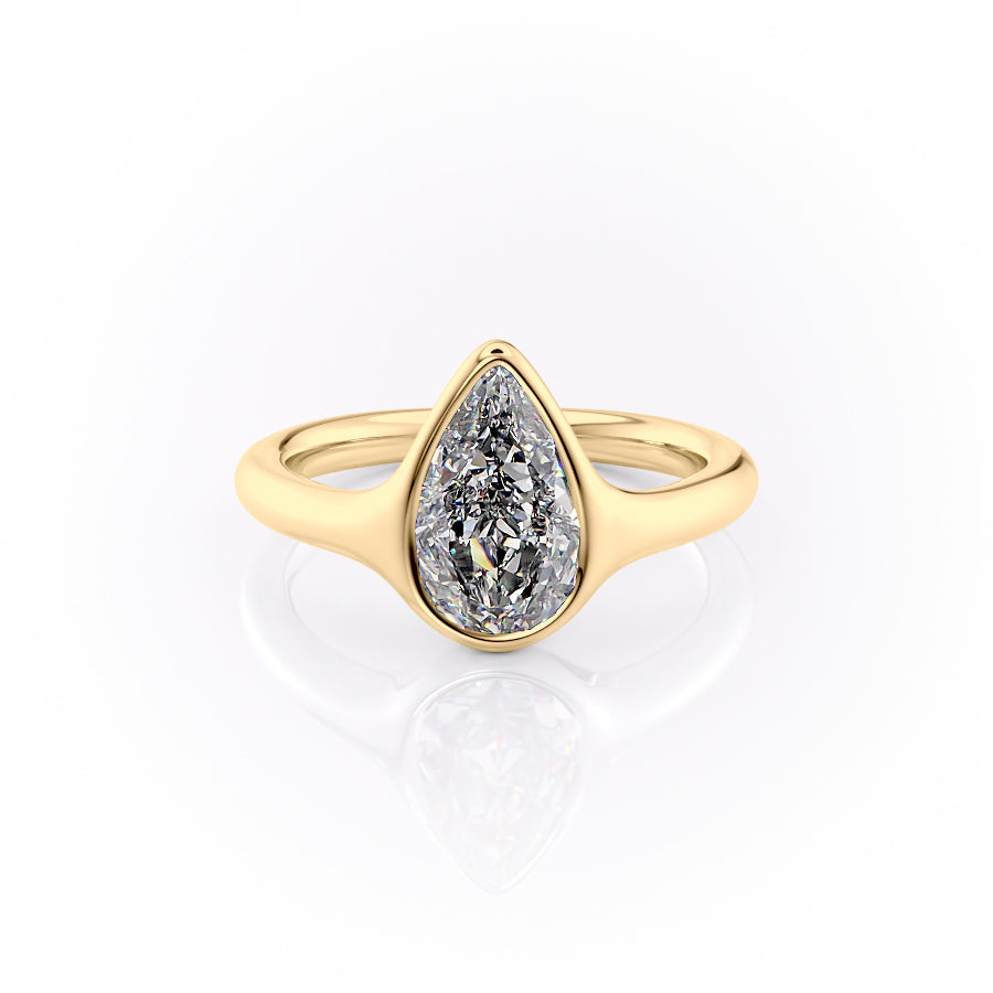 The Stella Set With A 1 Carat Pear Lab Diamond