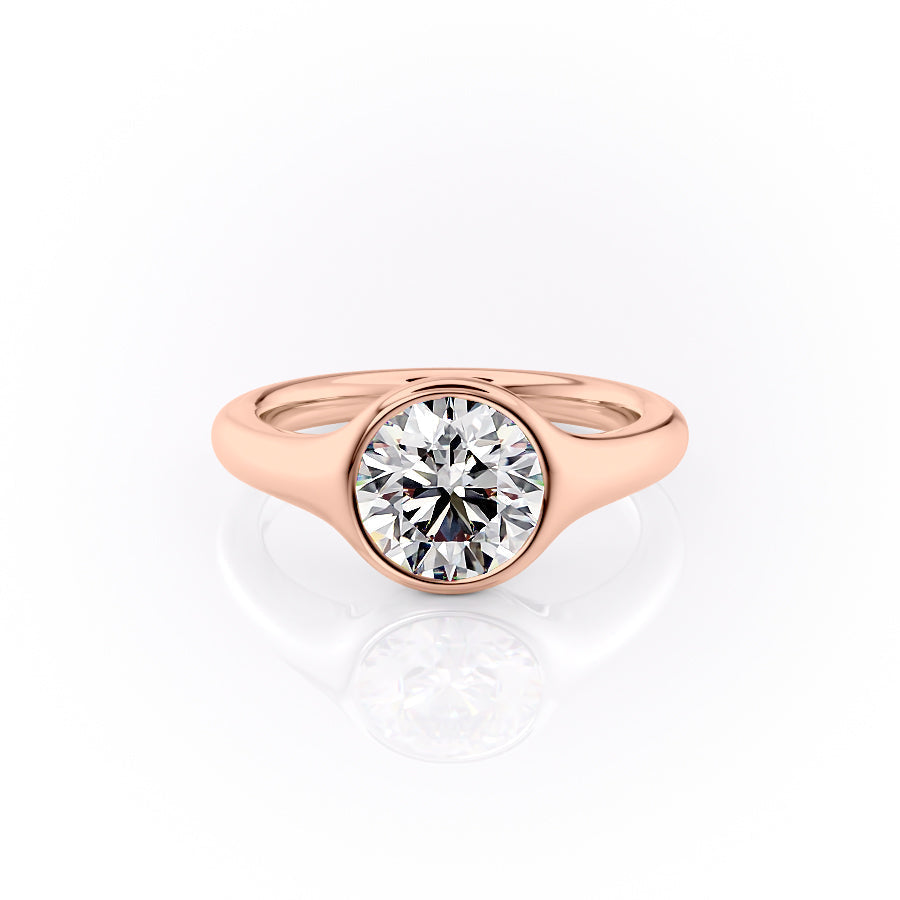 The Stella Set With A 2.5 Carat Round Lab Diamond