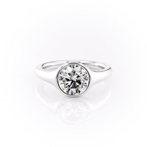 The Stella Set With A 3 Carat Round Lab Diamond
