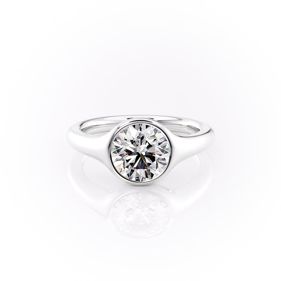 The Stella Set With A 1.5 Carat Round Lab Diamond