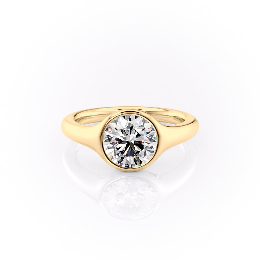 The Stella Set With A 2 Carat Round Lab Diamond