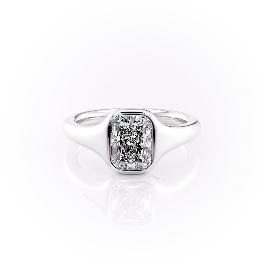 The Stella Set With A 3 Carat Radiant Lab Diamond