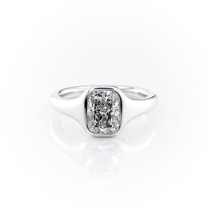 The Stella Set With A 2.5 Carat Radiant Lab Diamond