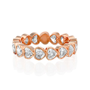 3ct East West Heart Bezel Eternity
