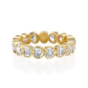 3ct East West Heart Bezel Eternity