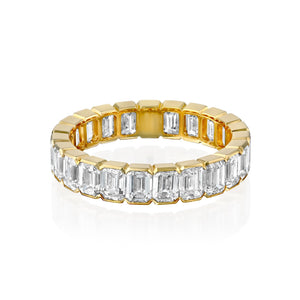 4ct Emerald Half Bezel Eternity