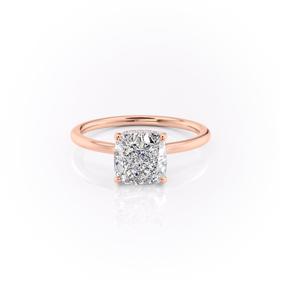 The Aline Set With A 3 Carat Cushion Lab Diamond