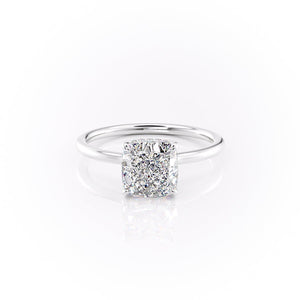 The Aline Set With A 3 Carat Cushion Lab Diamond