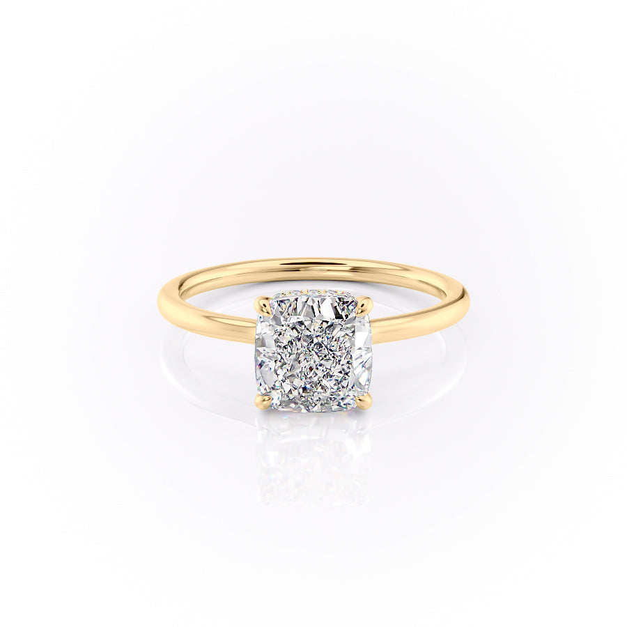 The Aline Set With A 2 Carat Cushion Lab Diamond
