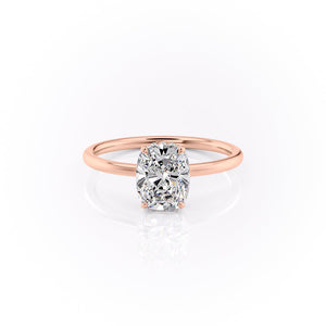 The Aline Set With A 2 Carat Elongated Cushion Lab Diamond