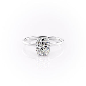 The Aline Set With A 1.5 Carat Elongated Cushion Lab Diamond